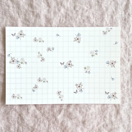 ポストカードサイズ カード★ Panier de fleurs  15枚