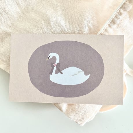 M-79 messagecard ★ Cygne avec joli ruban 25枚