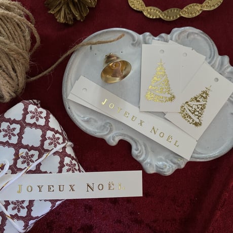 TG-4 mini tag  Noël Doré Pailleté 2種 計 20枚