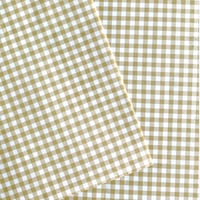 【ゆうパック】  wrapping paper A3 carreaux moutarde ギンガムチェック マスタード 10枚/30枚/50枚/100枚