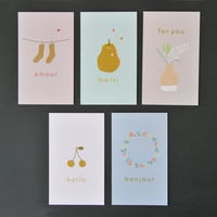 messagecard ♡ petite illustration 5種 x 4枚 (計20枚セット)