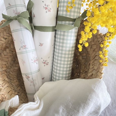 【クリックポスト】 10枚 ★ ラッピングペーパー A3 Bonjour mon petit jardin 私の小さな庭