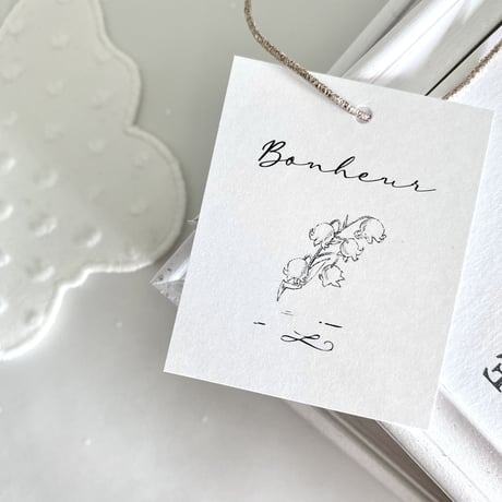 T-49 mini tag  muguet 20枚 Bonheur/Bonne année