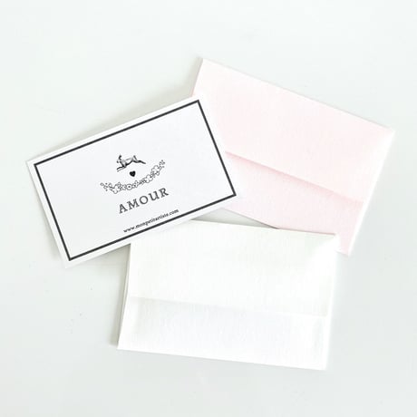 mini envelope（ミニ封筒）5枚     blnac/rose