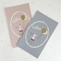 M-73 messagecard ★ Monsieur souris Merci 25枚 blue/rose