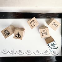 petit tampon  ミニスタンプ cannelé/meringue/ petit lapin/ couronne/ ruban