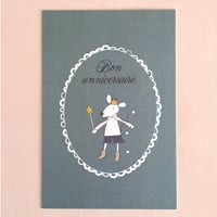 ポストカード ♡ Monsieur souris Bon anniversaire