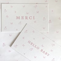M-110- Bonbon cerise papillon   MERCI/HELLOBABY 24枚