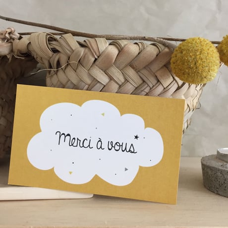 M-16 messagecard ★ nouage merci à vous (jaune moutarde) 30枚