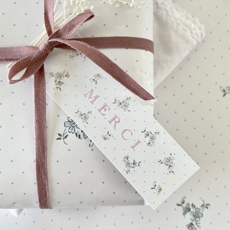 T-69 タグ ★mercerie petit fleur  BONHEUR/MERCI  計20枚