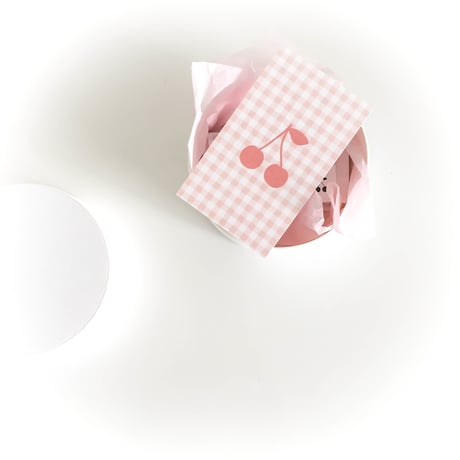 M-51 messagecard ★ cerise carreaux (rose) 25枚