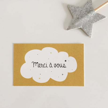 M-16 messagecard ★ nouage merci à vous (jaune moutarde) 30枚
