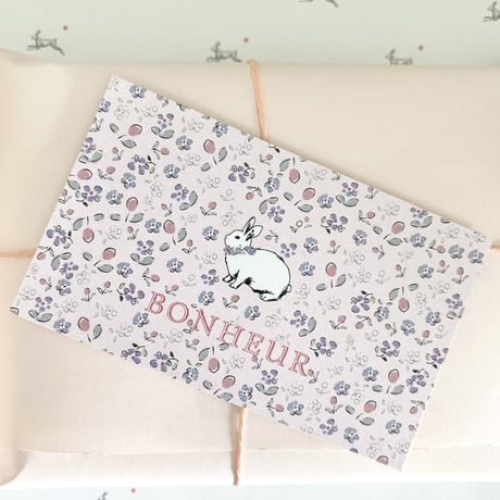 M-113-Bonjour mon petit lapin♡ fleurette/ carreaux 24枚