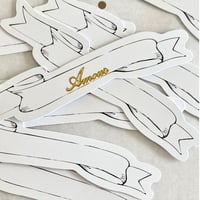 型抜きカード ribbon リボン型 ♡ 20枚