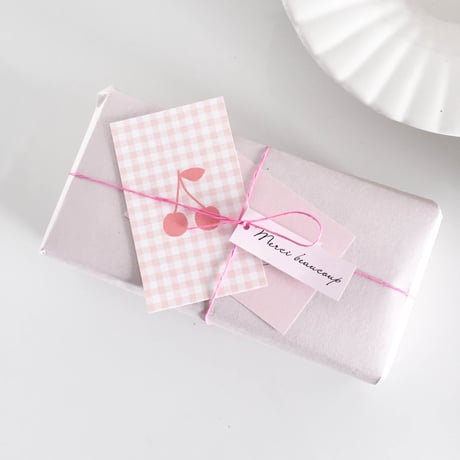 M-51 messagecard ★ cerise carreaux (rose) 25枚