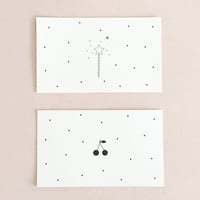 M-70  messagecard ★ mini carte à pois/cerise/magicwand  30枚