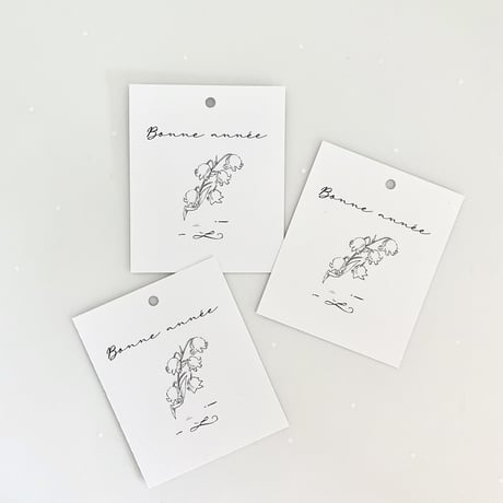 T-49 mini tag  muguet 20枚 Bonheur/Bonne année