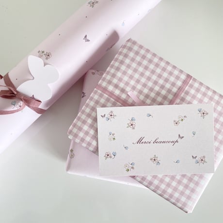 M-160 messagecard ★ petit fleur  rose ♡ 25枚／50枚／100枚