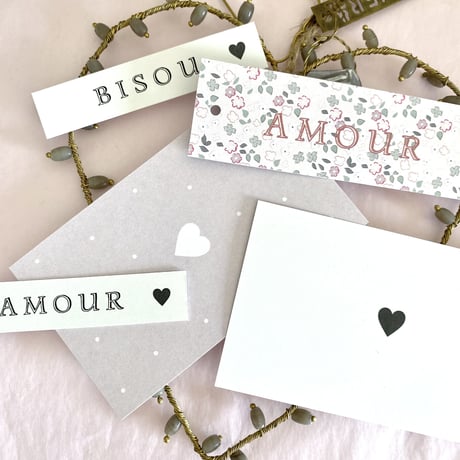 messagecard ★ petit coeur  25枚