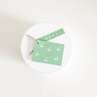 mini tag  Cerise vert printemps M E R C I  20枚
