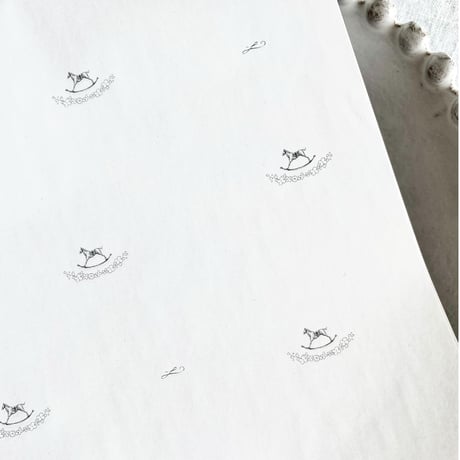 【ゆうパック】10枚 ★ wrapping paper A3  Cheval à bascule
