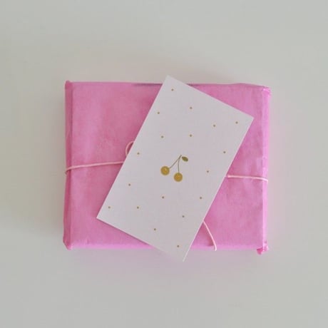 M-47  messagecard ★ Carte cerise à pois (rose) 25枚