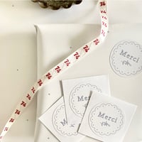 シール ★ mercerie  merci  4cm  (25枚入り)