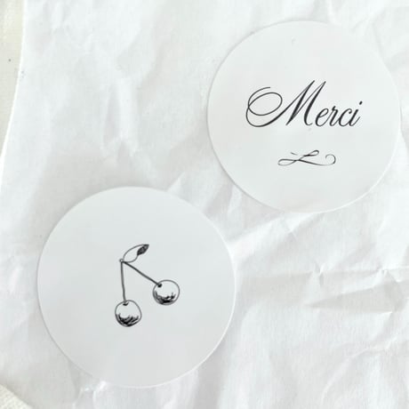 シール ★ Classique Cerise/Merci 2種(計30枚入り)