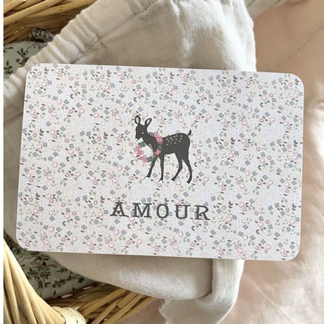 ポストカード ♡ Bambi dans le jardin fleuri