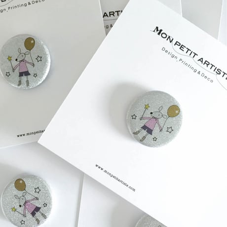 Monsieur souris   きらきら缶バッジ   1個