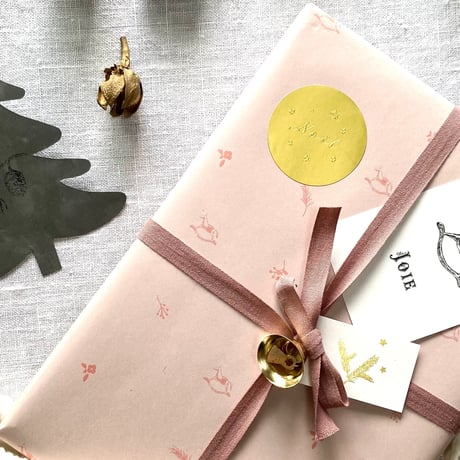 petite étoile Noël gold★ sticker シール18枚