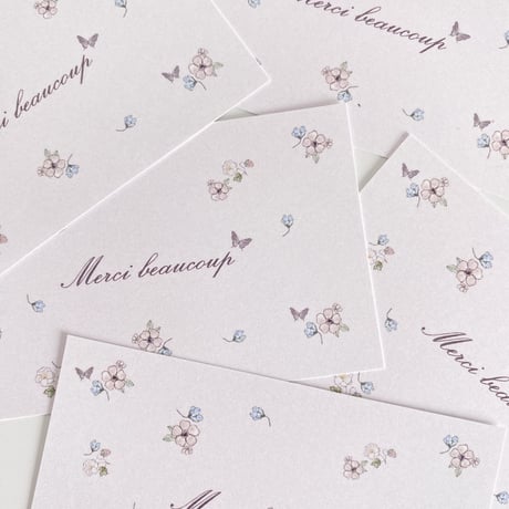 M-160 messagecard ★ petit fleur  rose ♡ 25枚／50枚／100枚