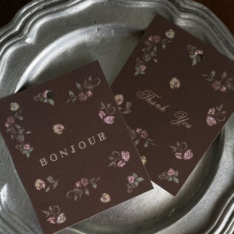 T-79 タグ ★ Rose d’automne   BONJOUR/ThankYou  2種 計20枚