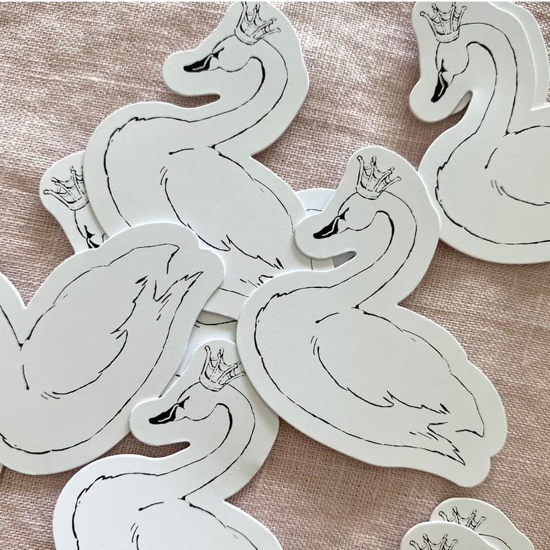 型抜きカード Swan 白鳥 ♡ 20枚 | Mon petit artiste 