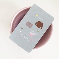 M-32 messagecard ★ mon favori 25枚  Bleu fumée / Rose dragée