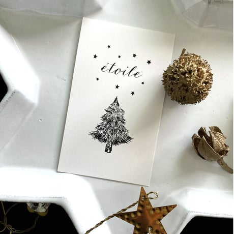 N-42 messagecard ★  Sapin sous les étoiles 25枚