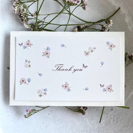 M-132 messagecard ★ Mon petit fleuriste  Thank you/Merci beaucoup   計24枚
