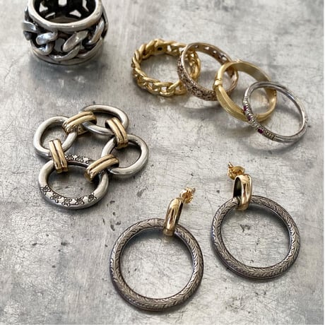 Engraved Circle Earrings