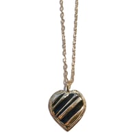 Striped Heart Necklace
