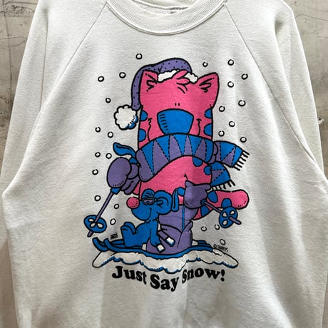 used 90s JUST SAY SNOW SWEAT