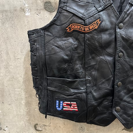 used DIAMOND PLATE BUFFALO LEATHER VEST