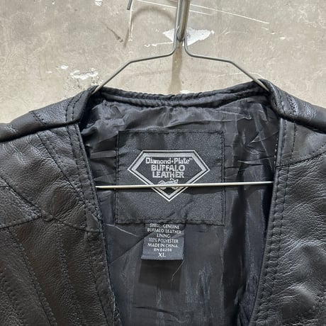 used DIAMOND PLATE BUFFALO LEATHER VEST