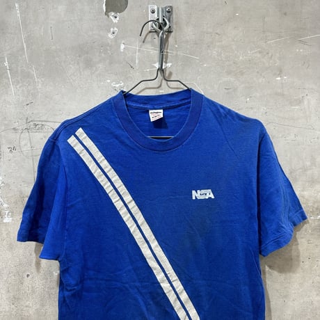 used 80s NSA COLLEGE PRINT T-sh