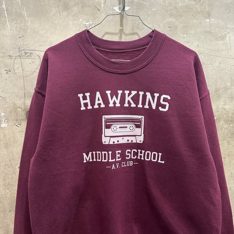 used STRANGER THINGS HAWKINS MIDDLE SCHOOL SWEAT