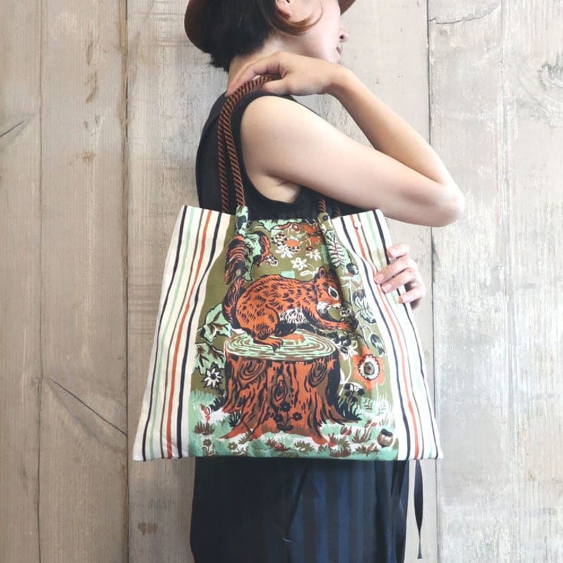 Nathalie Lete × mYmI ロープハンドルトート 赤ずきん柄 | mYmI