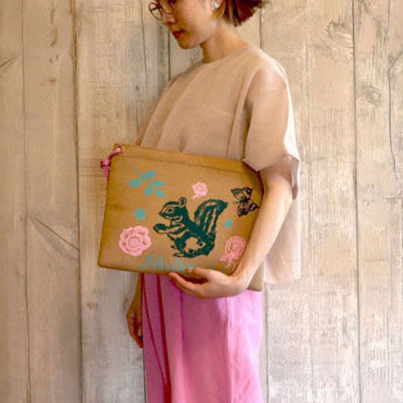 Nathalie lete × mYmI リス PCケースクラッチBAG | mYmI