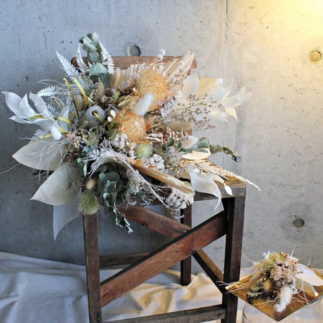 botanical  bouquet boutonniere set