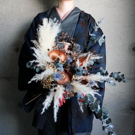 bouquet boutonniere set 栗梅kuriume