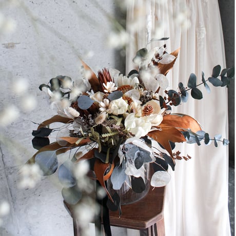 bouquet boutonniere set 黄櫨染 kourozen