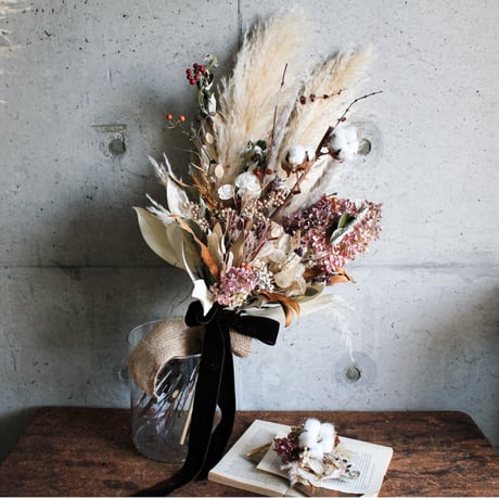 botanical  bouquet boutonniere set